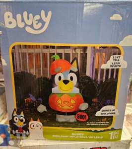 Gemmy 3.5ft Tall Bluey in Jack O' Lantern Costume Halloween Inflatable - Picture 1 of 2