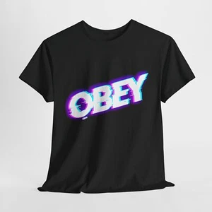 Camiseta Obey Camisa Conspiración Protesta Gobierno Glitch Shirt - Imagen 1 de 9