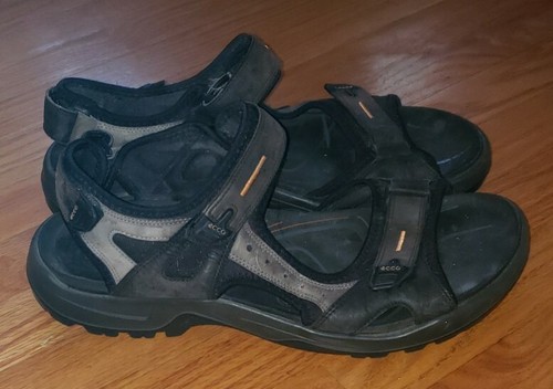 Sandali uomo Ecco in pelle marrone taglia 48 14 14 5