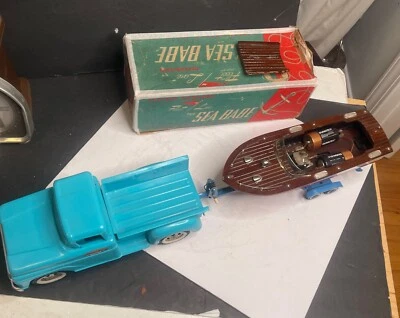 Tonka Stepside Truck W/ Fleetline Sea Babe Boat W/Box Make Offer If You Want It - Image 1 of 4