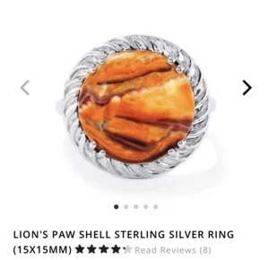 Löwentatze Muschel Sterling Silber Ring Gemporia P-Q - Bild 1 von 2