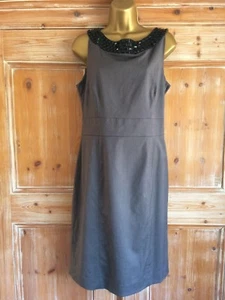 Embellished Grey Dress Size Medium Statement Career Business Quirky - Picture 1 of 10