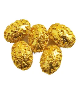 10 Pcs 15X10mm Bali Bead 18k Gold Plated A365 - Picture 1 of 1