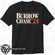 BURROW CHASE 2024 Election Style T-Shirt superbowl fits Bengals Fan Jersey Funny