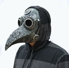 Plague Doctor Mask Halloween Bird Beak Raven Crow SteamPunk Mask SILVER