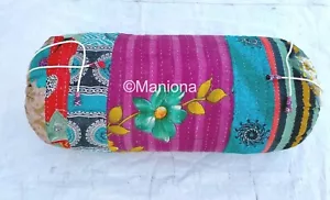 Indian Handmade Cotton Neck Roll Cylinder Design Bolsters Home Decorative 13x15' - Picture 1 of 4