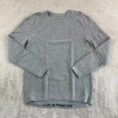 Lululemon Alpine Air Crew Sweater Men Small Gray Merino Wool Long Sleeve $148 - Image 1 of 4