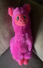 Goffa Hot Pink Llama Alpaca Plush Stuffed Animal Toy 20" Embroidered Eyes