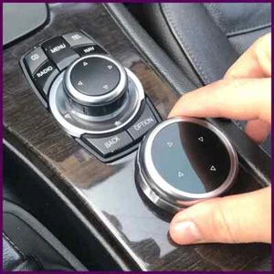 Car Multimedia Big Knob Covers Button Trim Control For BMW F10 F20 F30 IDrive - Bild 1 von 26