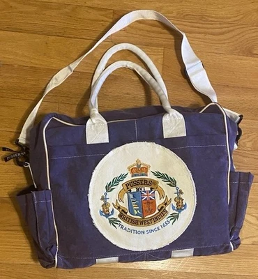 Pussers Lavender Purple West Indies Land Sea Cruising Traveling Canvas Bag - Image 1 of 4