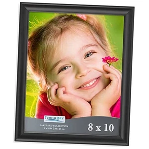 Picture Frame - Contemporary Photo Frame 8 x 10 - Composite Wood 8x10 Black - Picture 1 of 7