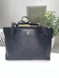 Tory Burch Black Saffiano Leather Shoulder Large Tote Bag - Picture 1 of 15