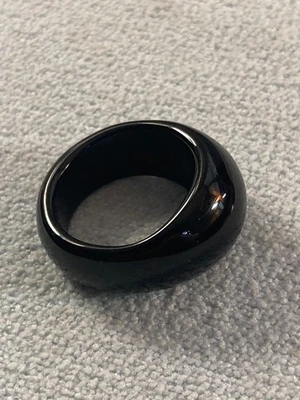 ¿Ónix negro unisex? Anillo domo talla 9,25 Foto 1 de 4