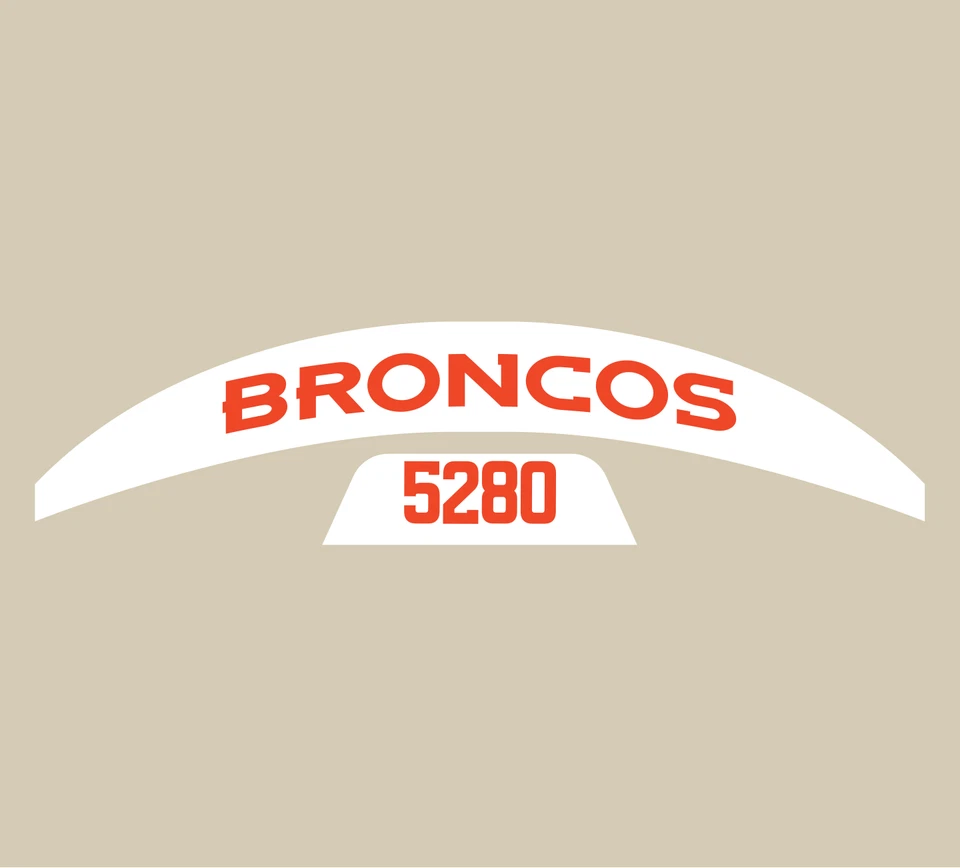 Juego de calcomanías de parachoques de casco de fútbol americano Speedflex tamaño mediano Denver Broncos Riddell Foto 1 de 1