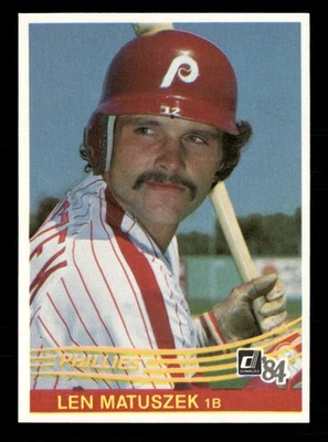 1984 Donruss #549 Len Matuszek Philadelphia Phillies - Image 1 of 2