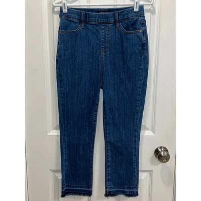 Judy Blue Los Angeles Women's Size 5/27 Blue Denim Cropped Raw Hem Jeans - Image 1 of 4