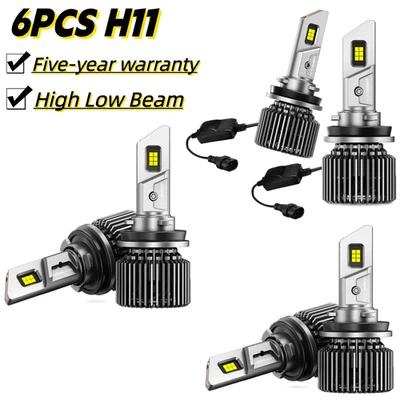 H11 H11 H11 LED Headlight Kit Bulbs For Chevrolet Impala Limited 2014 2015 2016 - Изображение 1 из 4