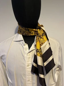 Holland & Holland Marbling Swirl Pattern Silk Neck Scarf Handbag Ribbon RRP £275 - Picture 1 of 8