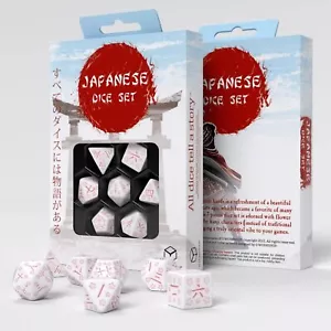 Q-Workshop Japanese Dice Set Cherry Blossoms Petals - Picture 1 of 1
