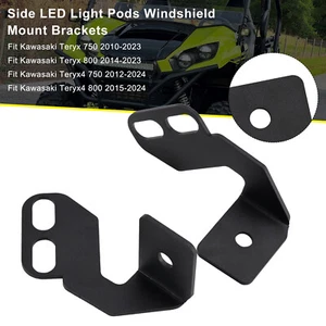 Side LED Light Pods Windshield Mount Brackets For Kawasaki Teryx Teryx4. - Picture 1 of 12