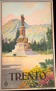Poster Viaggio Italiano Trento di Chappuis 1925 ORIGINALE Nord Italia poster - Foto 1 di 5