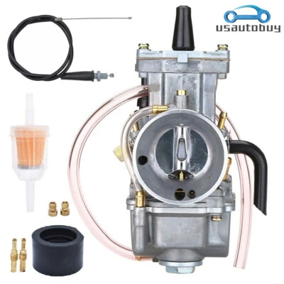 Carburador lateral plano de carreras + cable para Yamaha YZ85 YZ80 Honda Suzuki Kawasaki Foto 1 de 4