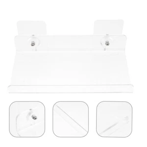 Transparent Display Stand Clear Vinyl Shelves Book Shelf for Wall - Picture 1 of 12