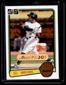 2017 Donruss Retro Variations 1983 Artist Proof Khris Davis 06/10 Oakland