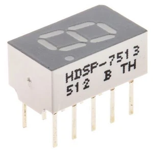 1 x Broadcom HDSP-7513 7-Segment Led-Anzeige, cc Rot 1 Mcd Rh Dp 7.6mm - Bild 1 von 2