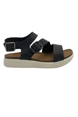 Rockport Asymmetrical Strap Buckle Sandals Kells Bay Black - Image 1 of 4