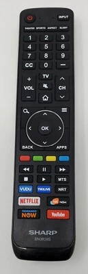 Controle remoto Sharp genuíno EN3R39S 4K UHD Smart TV usado testado  - Imagem 1 de 4