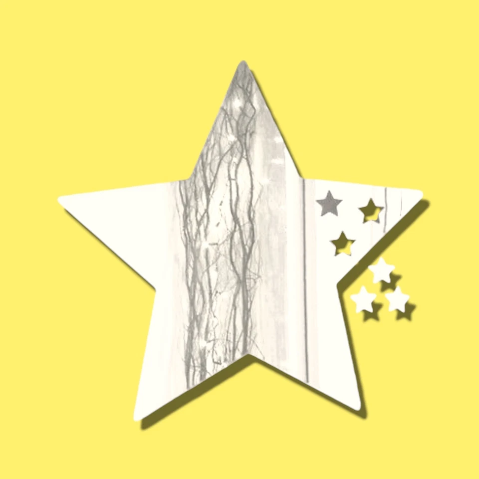 Акриловые зеркала в форме звезд - различные размеры - Изображение 1 из 1