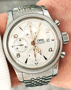 Orologio Oris big crown aviaton chronograph jumbo all stainless steel swiss made - Imagen 1 de 22