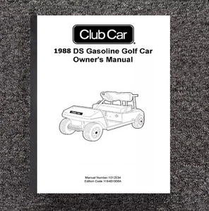 1988 Gas Golf Cart Operator Maintenance Manual Fits DS Club Car 2534 - Picture 1 of 13