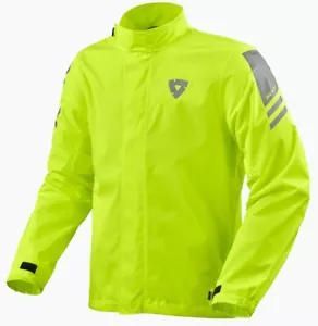 GIACCA MOTO REV'IT CYCLONE 4 H2O IMPERMEABILE ANTIPIOGGIA DARK GIALLO FLUO T XXL - Foto 1 di 2