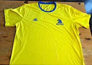 Adidas Boston Marathon Qualifier T-Shirt Laufshirt Large gelb blau - Bild 1 von 10