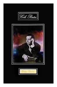 Cole Porter Autograph Matted and Museum Framed Ready to Hang - Picture 1 of 2