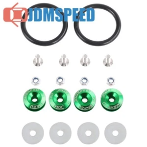 4pcs CNC Fastener Quick Release Car Bumper Fender Trunk Hatch Lid Green Kit - Picture 1 of 14