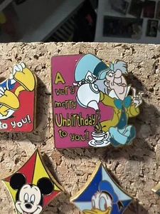 OLD Disney Pin Cast Lanyard A Very Merry Un Birthday To You Mad Hatter Tea Party - Picture 1 of 1