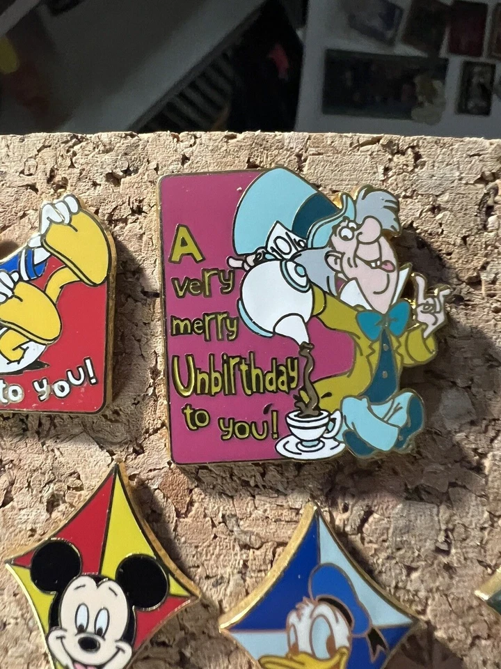 OLD Disney Pin Cast Lanyard A Very Merry Un Birthday To You Mad Hatter Tea Party - Image 1 of 1