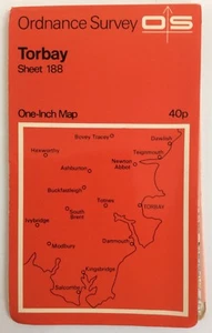 Vintage Ordnance Vermessung Blatt Karte Nr. 188 Torbay datiert 1968 - Bild 1 von 2