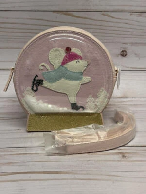 Bolsa cosmética tiracolo Bath & Body Works rosa globo de neve mouse férias - Imagem 1 de 2