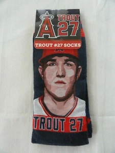 Calze stampate Mike Trout Los Angeles Angels #27 MVP Anaheim argento slugger - Foto 1 di 6