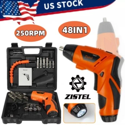 48IN1 Cordless Electric Screwdriver Drill Power Tool Kit w/ Rechargeable Battery - Image 1 of 4