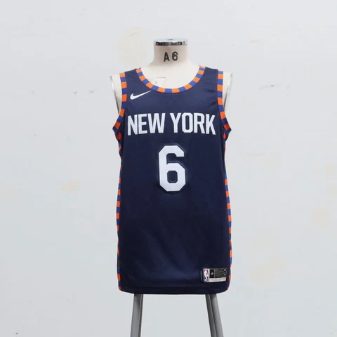 Vintage 00s New York Knicks Basketball Jersey Size L 48 Navy Nike Cover