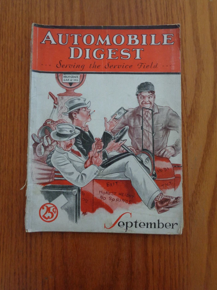 Automobile Digest magazine September 1929, If I Were Boss or King for a Day SC - Image 1 of 1
