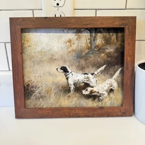 FRAMED Print Two Setters, Percival Leonard Rousseau, Hunting Art, Man Cave Decor - Picture 1 of 5