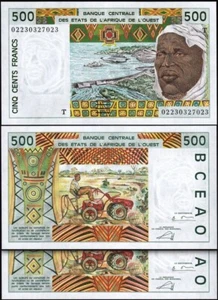 West African States, TOGO 500 Francs 2002, UNC, 2 Pcs PAIR, Consecutive, P-810Tm - Picture 1 of 4