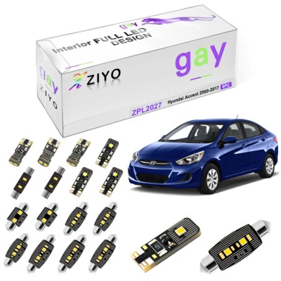 Kit de luces LED interiores blancas brillantes de lujo de 8 piezas para Hyundai Veloster 2011-2018 Foto 1 de 4