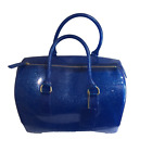 Blue Transparent PVC Bag Purse Satchel  Glitter Candy Carry Bag